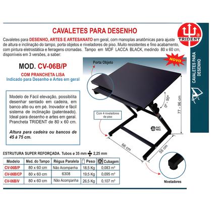 Imagem de Cavalete Prancheta Trident com Tampo Acoplado  80x60 