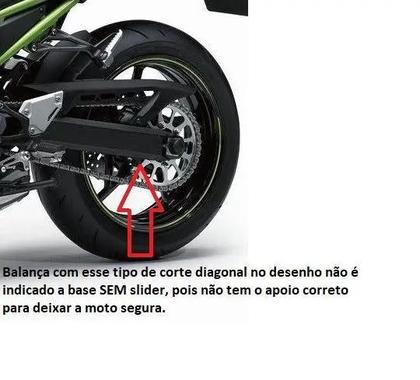 Imagem de Cavalete Traseiro Coyote para Motos Sem Suporte / Slider de Balança - Preto