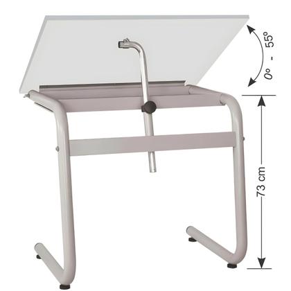 Imagem de Cavalete Tubular Trident com Tampo em Bp Branco Mod. Tub-10/gbp