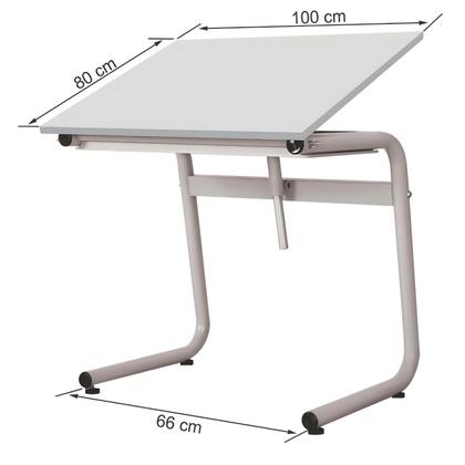 Imagem de Cavalete Tubular Trident com Tampo em Bp Branco Mod. Tub-10/gbp