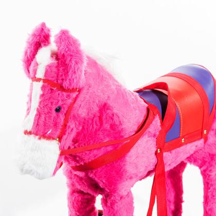 Imagem de Cavalinho de Balanço Sustentável  Pelúcia Macia e Estrutura Reforçada