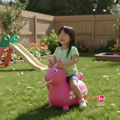 Imagem de Cavalinho Inflável Upa Upa Infantil Líder Rosa Azul Vermelho