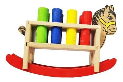 Imagem de Cavalinho Pedagógico Balanço Montessoriano Com Pinos Color