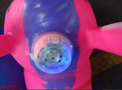 Imagem de Cavalinho Upa Upa Brinquedo Pula Pula Musical Com Luz Borracha Resistente Inflável Rosa