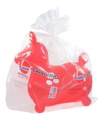 Imagem de Cavalinho Upa Upa Inflável De Pular Rosa No Saco - Lider