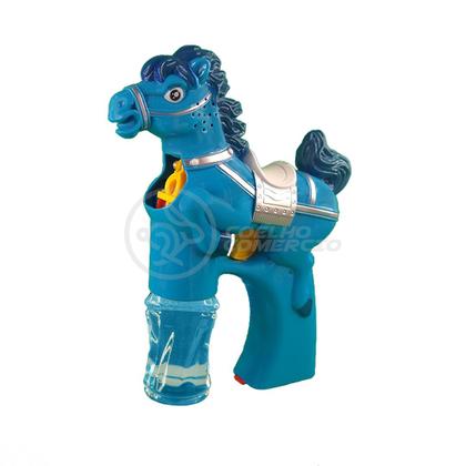 Imagem de Cavalo Bolhudo Brinquedo Pop Tik Tok Lança Bolhas Sabão Mágica Criança Infantil - Azul 24