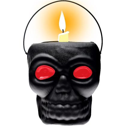 Imagem de Caveira do Dia das Bruxas Grande Preto Doces Vela Halloween