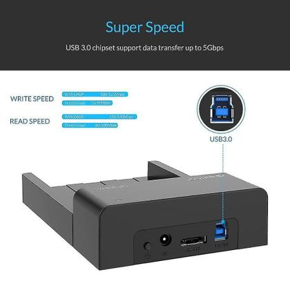 Imagem de Cd 2.5 3.5 polegadas hdd caddy sem ferramentas sata para usb tipo b esata gabinete ssd externo até 8tb hdd