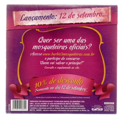Imagem de Cd barbie e as tres mosqueteiras- 3 musicas do filme para v