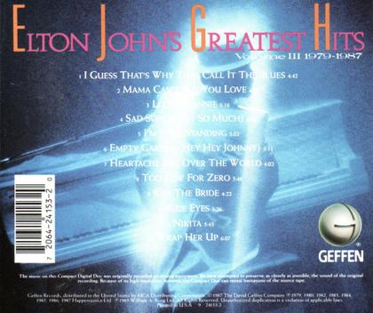 Imagem de Cd elton joyhn's: greatest hits vol. 3