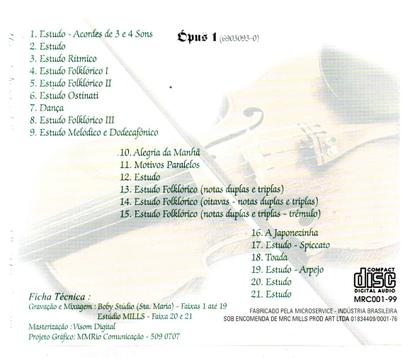 Imagem de Cd harry schoeter filho - obras para o violino