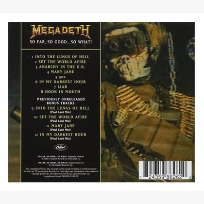 Imagem de CD Megadeth - So Far, So Good...So What! (24-Bit Digitally Remastered 04) - Importado