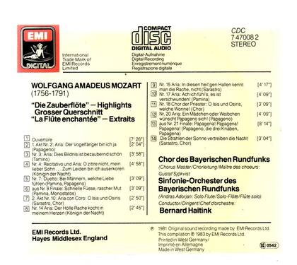 Imagem de Cd mozart - die zauberflote gosser quersch