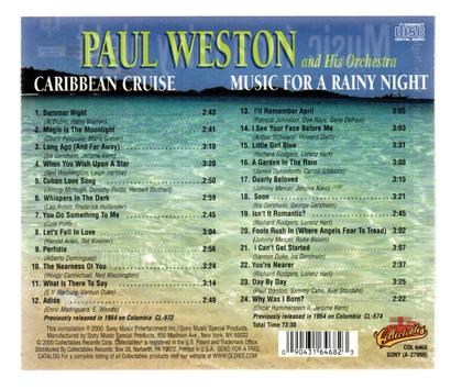 Imagem de Cd paul weston: caribbean cruise music for a rainy night