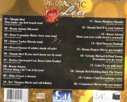 Imagem de CD Romantic Love In Concert Volume 03 Original