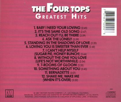 Imagem de Cd the four tops greatest hits