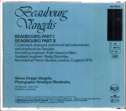 Imagem de Cd Vangelis - Beabourg