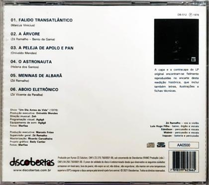 Imagem de CD Zé Ramalho - Um Dia Antes Da Vida 2021 Novo Lacrado - Hm