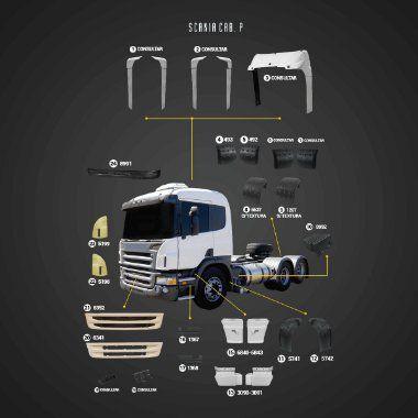 Imagem de Cegonheiro Scania S4/S5 Cab. P S/ Recorte C/ Teto