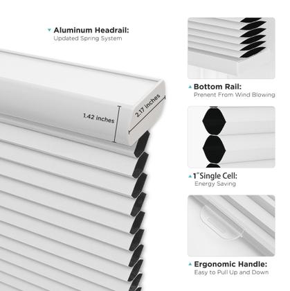 Imagem de Cellular Shades Joydeco Blackout White 36x64 sem fio