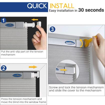 Imagem de Cellular Shades LazBlinds sem fio com filtro de luz branco