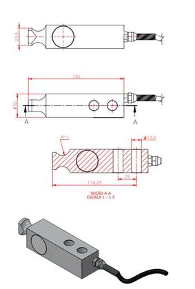 Imagem de Célula de Carga Tipo L 250Kg/ 500Kg/ 1000Kg/ 2000Kg Sensor de Peso