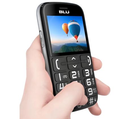 Imagem de Celular Blu Joy J012 Preto e Vermelho com Teclas Grandes e Botão SOS