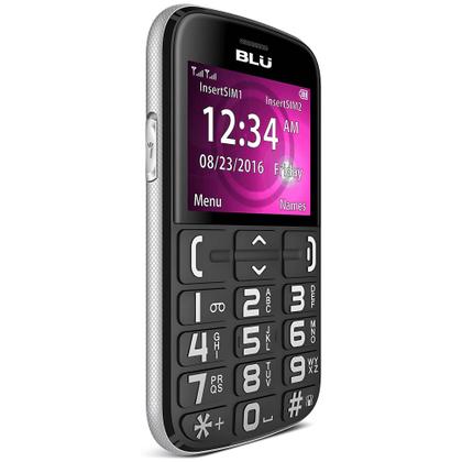 Imagem de Celular Blu Joy J012 Preto e Vermelho com Teclas Grandes e Botão SOS