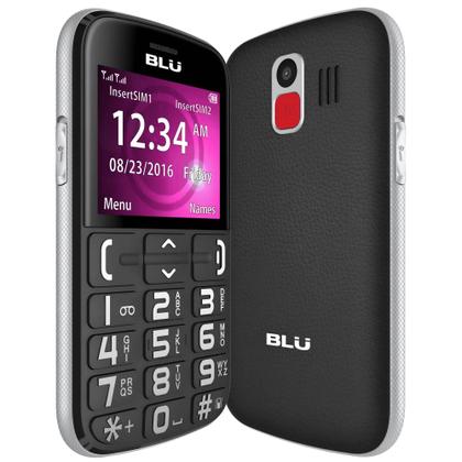 Imagem de Celular Blu Joy J012 Preto e Vermelho com Teclas Grandes e Botão SOS