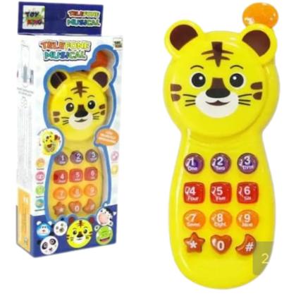 Imagem de Celular de Brinquedo  Musical Infantil Animais Com Luz A Pilha Interativo