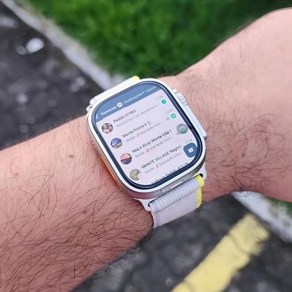 Imagem de Celular de Pulso Ai3 Pro 16GB chip 5G câmera sistema android playstore amoled NFC