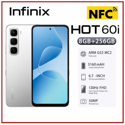 Imagem de Celular Infinix Hot 60i 256 Gb Dual Sim 8 Gb Ram 4G C/ NFc