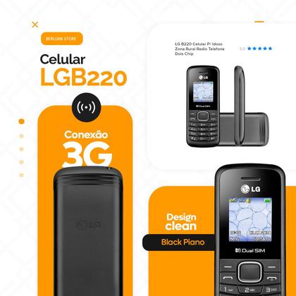 Imagem de Celular LG Antigo Simples Idosos Rádio Fm Rural 3g Dual Chip