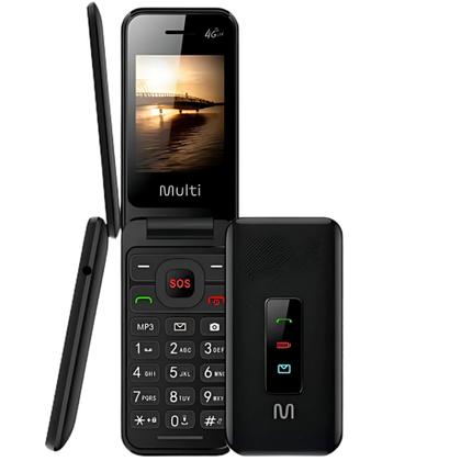 Imagem de Celular Multi Flip 4G para Idosos Fácil de Usar e com Som Alto