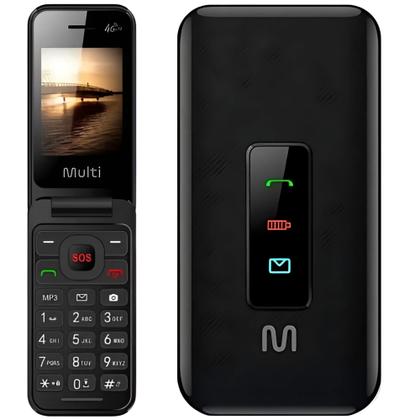 Imagem de Celular Multi Flip 4G para Idosos Fácil de Usar e com Som Alto