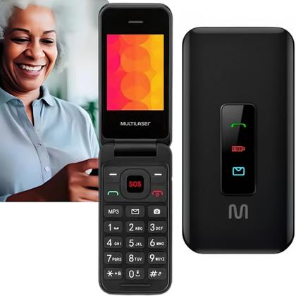 Imagem de Celular Multi Flip 4G para Idosos Fácil de Usar e com Som Alto
