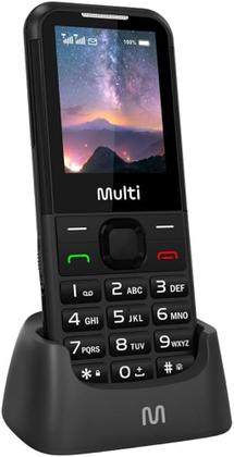 Imagem de Celular Multi Vita 4G Preto com Base Carregadora, números grandes, botão SOS, duasl chip