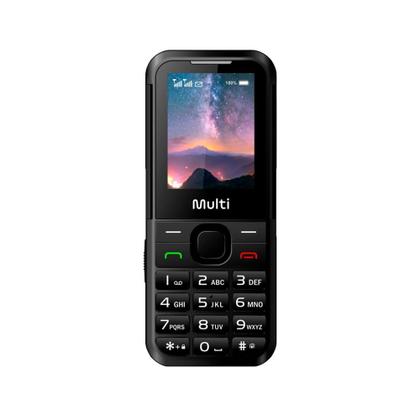 Imagem de Celular Multi Vita 4G Preto com Base Carregadora, números grandes, botão SOS, duasl chip