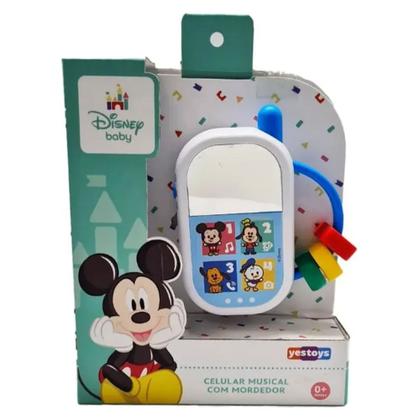 Imagem de Celular Musical Infantil Com Mordedor Disney Yestoys Azul