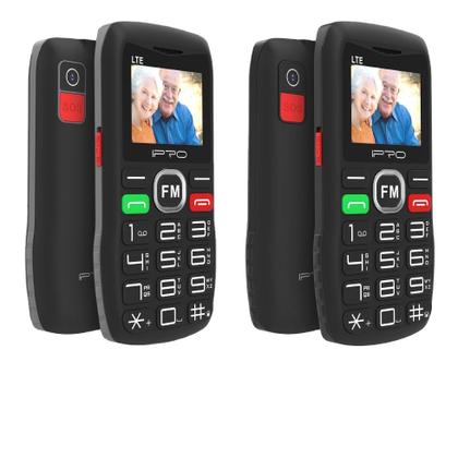 Imagem de Celular para Idoso 4G Dual Chip Botão SOS Lanterna Rádio FM MP3 fácil de usar