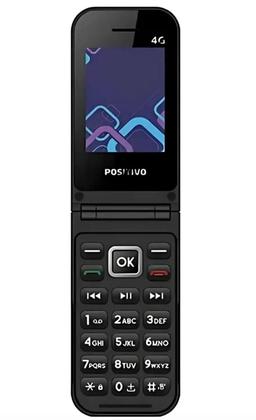 Imagem de Celular Positivo Dual 4G Flip P51 Idoso Botão S.O.S Preto