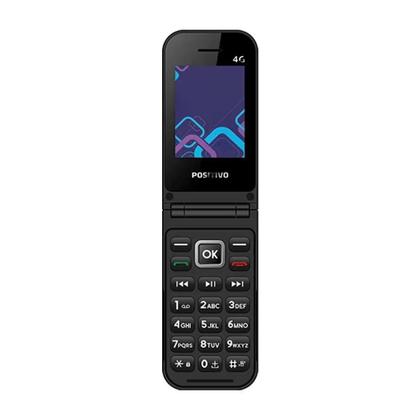 Imagem de Celular Positivo P51 Flip 4G Para Idoso Tecla SOS Dual Chip