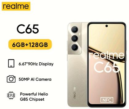 Celular realme c65 rmx3910 nfc dual sim de 128gb 6gb ram de 6.67