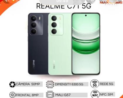 Celular Realme C71 5G Câmera 50 MP, Tela 6,67