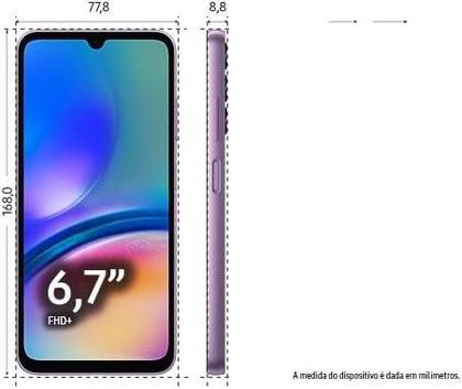 Imagem de Celular Samsung Galaxy A05s 128GB 6GB RAM Violeta Lilás Roxo Câmera Profissional Bateria Duradoura
