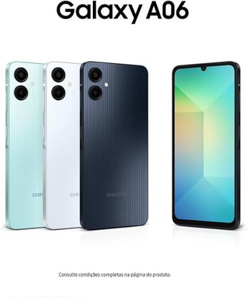 Celular Samsung Galaxy A06 128 GB 6 GB Ram Azul Escuro 50 MP 4G Imagem de Celular Samsung Galaxy A06 128 GB 6 GB Ram Azul Escuro 50 MP 4G