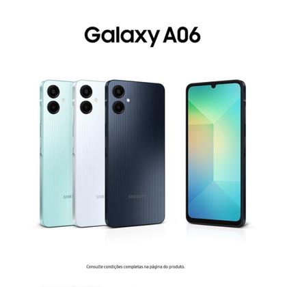 Imagem de Celular Samsung Galaxy A06, 128GB, 4GB RAM, Tela 6.7", Câm. Traseira 50+2MP, Frontal 8MP