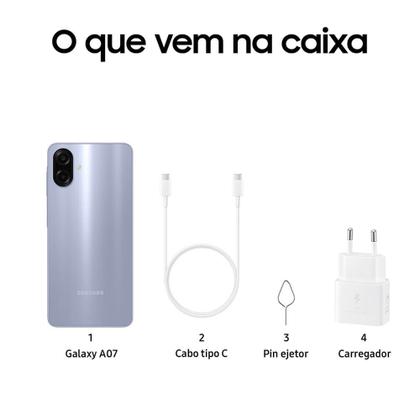 Imagem de Celular Samsung Galaxy A07 256GB, 8GB, Câmera 50MP, Tela 6.7", Proteção IP54, Processador 6nm