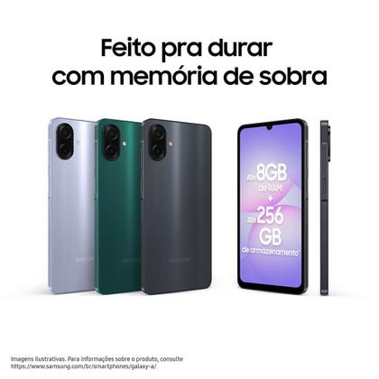Imagem de Celular Samsung Galaxy A07 256GB, 8GB, Câmera 50MP, Tela 6.7", Proteção IP54, Processador 6nm