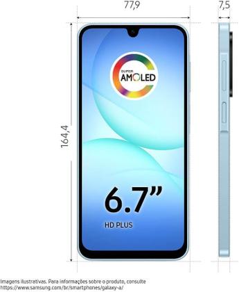 Imagem de Celular Samsung Galaxy A17, 256GB, 8GB RAM, 4G 50MP Tela 6.7, IP54 Azul